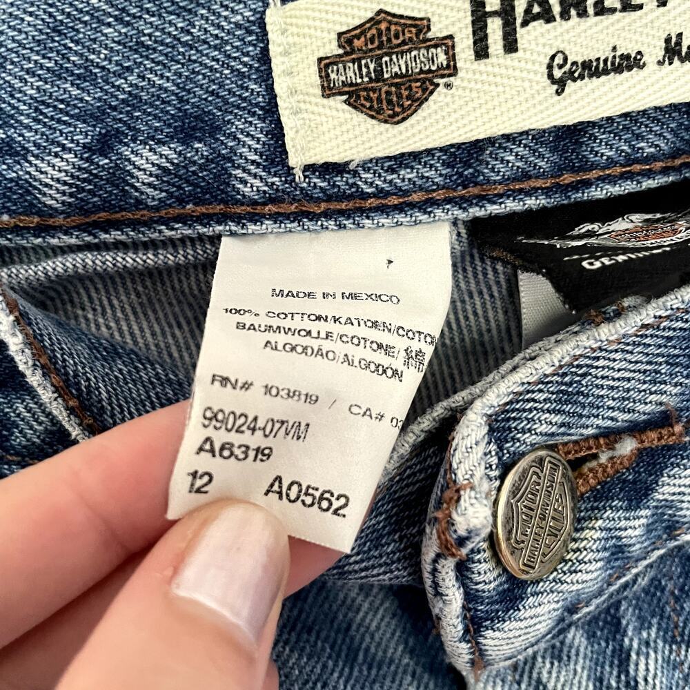 Harley Davidson genuine motorclothes jeans cotton men's size 32 x 30 pockets - Picture 5 of 11